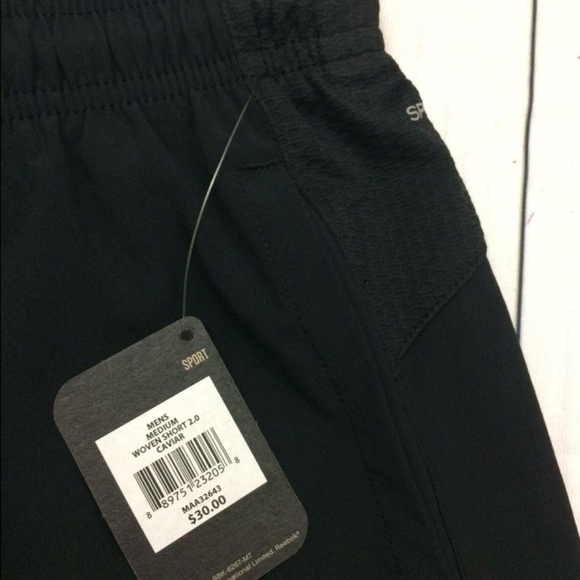 Reebok Mens Speedwick woven Sport Shorts 2.0 Black - Picture 4 of 8